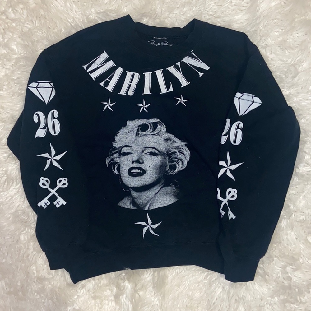 BLACK MARILYN MONROE SWEATSHIRT | SIZE LARGE